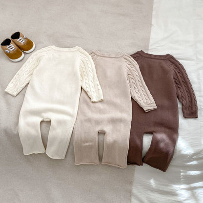 Handmade Twist Baby Jumpsuit Knitted