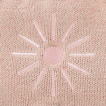 Ins Hot Fall New Baby Sunflower Embroidered Straps Knitted Jumpsuit