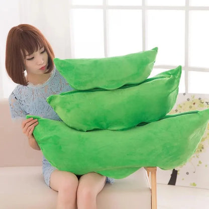 25cm Kawaii Pea Plush – Soft Pea-Shaped Pillow Toy for Kids
