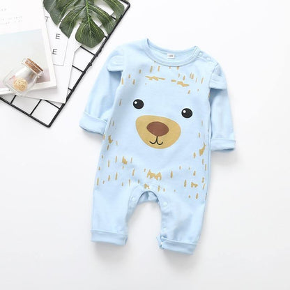 Fashion Trend Stevvex Cute Animals Spring Romper Newborn Baby Clothes Kids Long Sleeve Underwear Cotton Boys Clothes Romper For Kids
