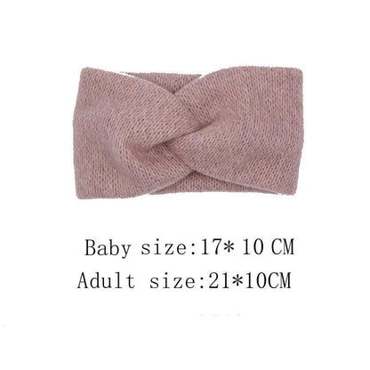 Handmade Baby Headband Women Girl Twisted Hair Band Kids Woolen Headwrap Toddler Turban Hair Accessories For Mother and Daughter