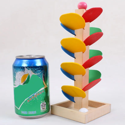 Mini Colorful Tree Marble Ball Run – Montessori Wooden Educational Toy