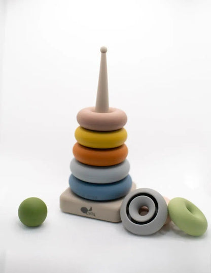 Silicone Ring Stacking Toy – 10pc| LYTL®️